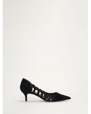 Phase Eight Suede Court Shoes - White