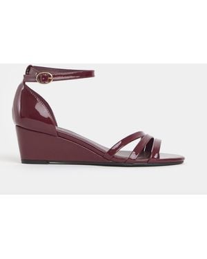 JD Williams Wide Fit Wedge Two Part Heels - Pink