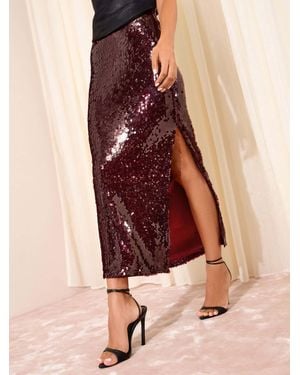 Friends Like These Clear Sequin Maxi Skirt - Pink