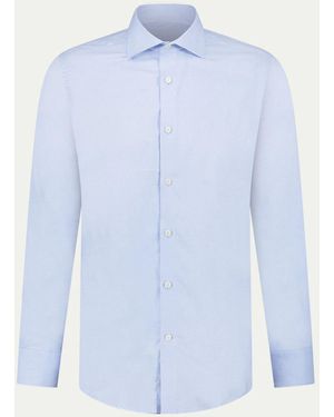 Peckham Rye Puppytooth Cutaway Shirt - Blue
