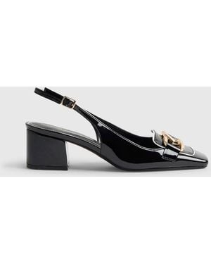 River Island River Island Slingback Heeled Loafer Court Shoes - White