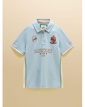 Joules Official Scone Cotton Pique Polo Shirt - Blue