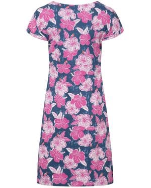 Weird Fish Tallahassee Printed Jersey Dress - Purple