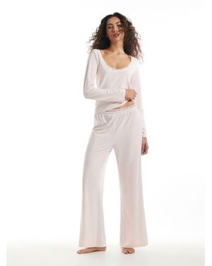 River Island Love Pajamas - White