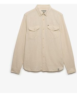 Superdry The Merchant Store- Lite Long Sleeve Shirt - Natural
