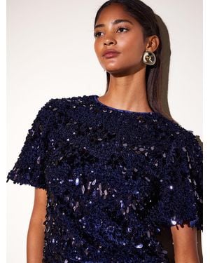 Friends Like These Sequin Top - Blue