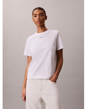 Calvin Klein Woven Label T-Shirt - White