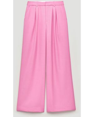 Hush Lya Wool Blend Wide Leg Pants - Pink