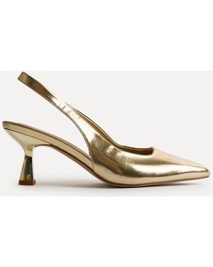 Linzi Izzie Wide Fit Slingback Court Heels - Natur