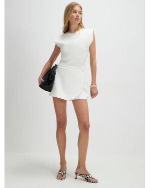 River Island Wrap Front Skort - White