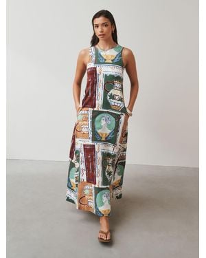 Next Scoop Back Jersey Maxi Dress - White