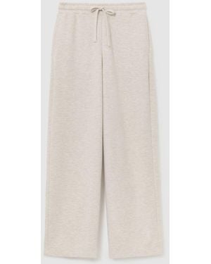 Reiss Neutral Hattie Cotton-Blend Wide-Leg Drawstring Joggers - White