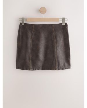 Next Faux Leather Mini Skirt - Multicolor