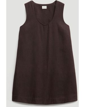 Hush Maris Linen Blend Mini Dress - Brown