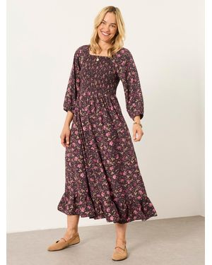 FatFace Fatface Adele Petite Midi Dress - Purple