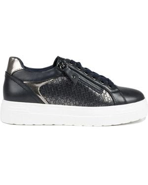 Pavers Wide Fit Chunky Lace-Up Sneakers - Black