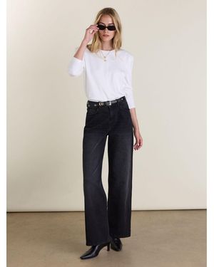 Baukjen Marta Wide Leg High Waist Jeans - White