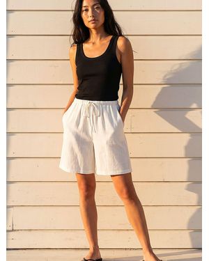 Roman Petite Drawstring Shorts - Natural
