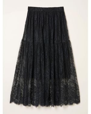 FatFace Fatface Annie Lace Midi Skirt - Black