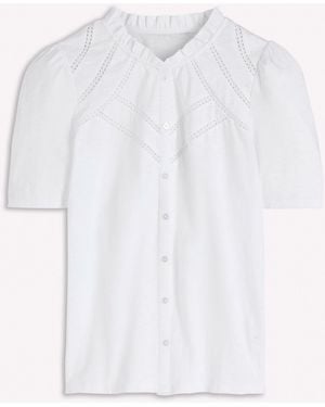 Boden Bea Short Sleeve Shirt - White