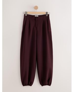 Self Burgundy Clean Cuffed Joggers - Purple