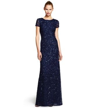 Adrianna Papell Scoop Long Dress - Blue