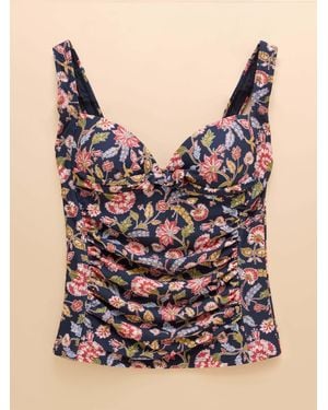 Joules Jasmine Tummy Control Tankini Top - Black