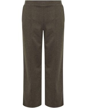 M Com Petite Pintuck Wide Leg Pants - Gray