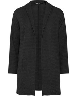Yours Curve Bubble Texture Blazer - Black