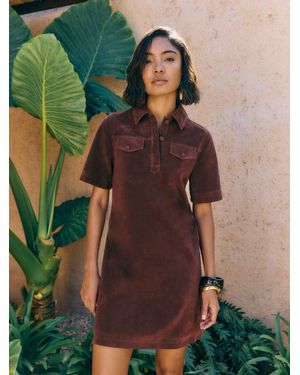 Friends Like These Faux Suede Pocket A Line Mini Dress - Green