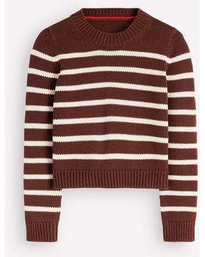 Boden Lucy Chunky Cotton Sweater - Red