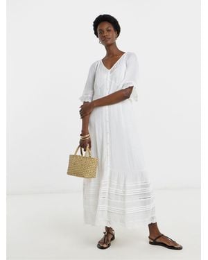 JD Williams Plain Prairie Dress - White