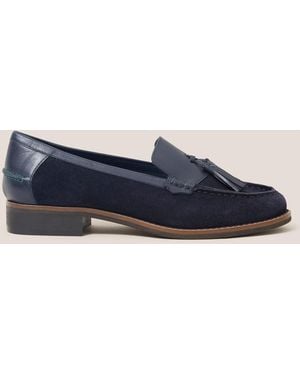White Stuff Elba Leather Loafers - Blue