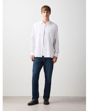 Next Dark Slim Fit Vintage Jeans - White