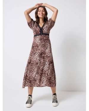 Scamp & Dude Puff Sleeve Tea Dress - Natur