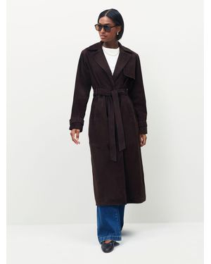 Urban Code Suede Trench Coat - Blue