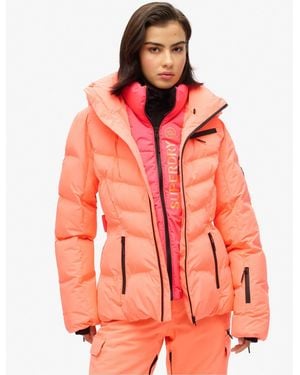 Superdry Ski Luxe Puffer Jacket - Orange