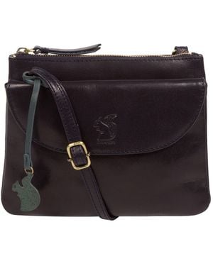 Conkca Tillie Leather Cross-Body Bag - Black