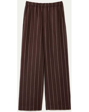 Jigsaw Mara Long Pinstripe Pants - Brown