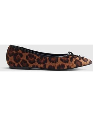 River Island Bow Ballet Flats - White