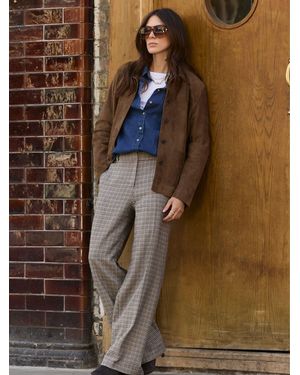 Baukjen Gwynnie Wool Blend Wide Leg Pants - Brown