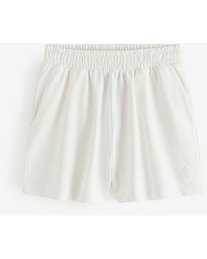 Gym King Victory Cotton Loopback Shorts - White