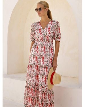 Aspiga Billie Short Sleeve Cotton Dress - Pink