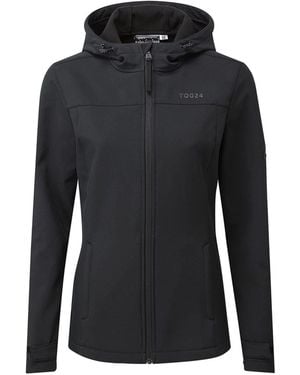 TOG24 Keld Shower Resistant Hooded Softshell Jacket - Black