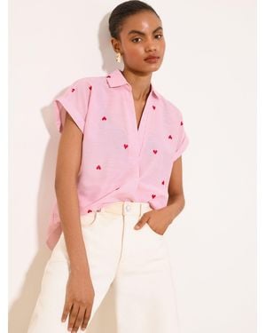 Lipsy Short Sleeve Shirt - Pink