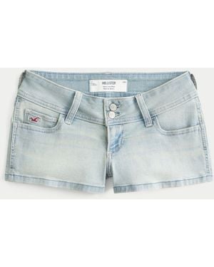 Hollister Denim Shortie Shorts - Blue