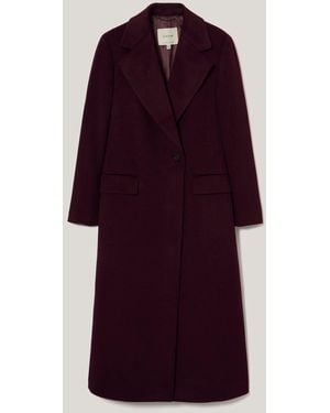 Jigsaw Wool Maxi City Coat - Purple