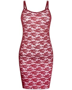 Hunkemöller Slipdress Allover Lace Dress - Red