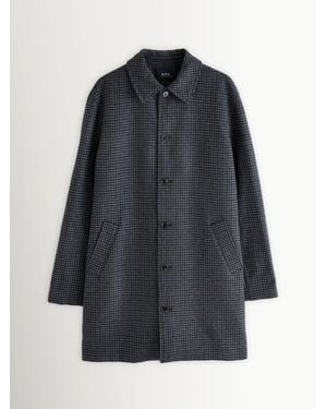 A.P.C. A. P.C. Paul Collared Rain Coat - Blue