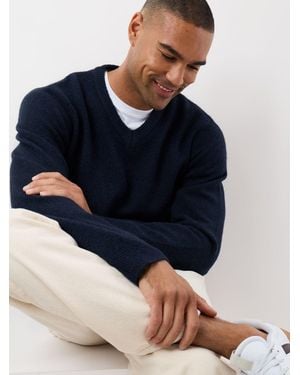 Threadbare Soft V Neck Sweater - Blue